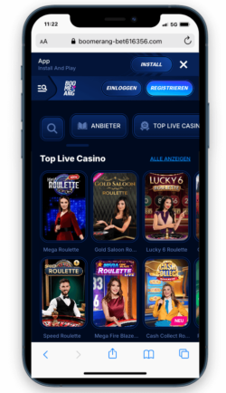 Boomerang-Bet Mobile App