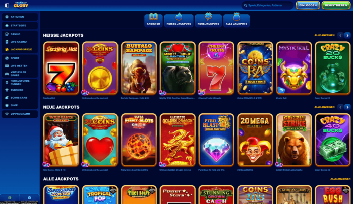 Spins of Glory jackpot-spiele